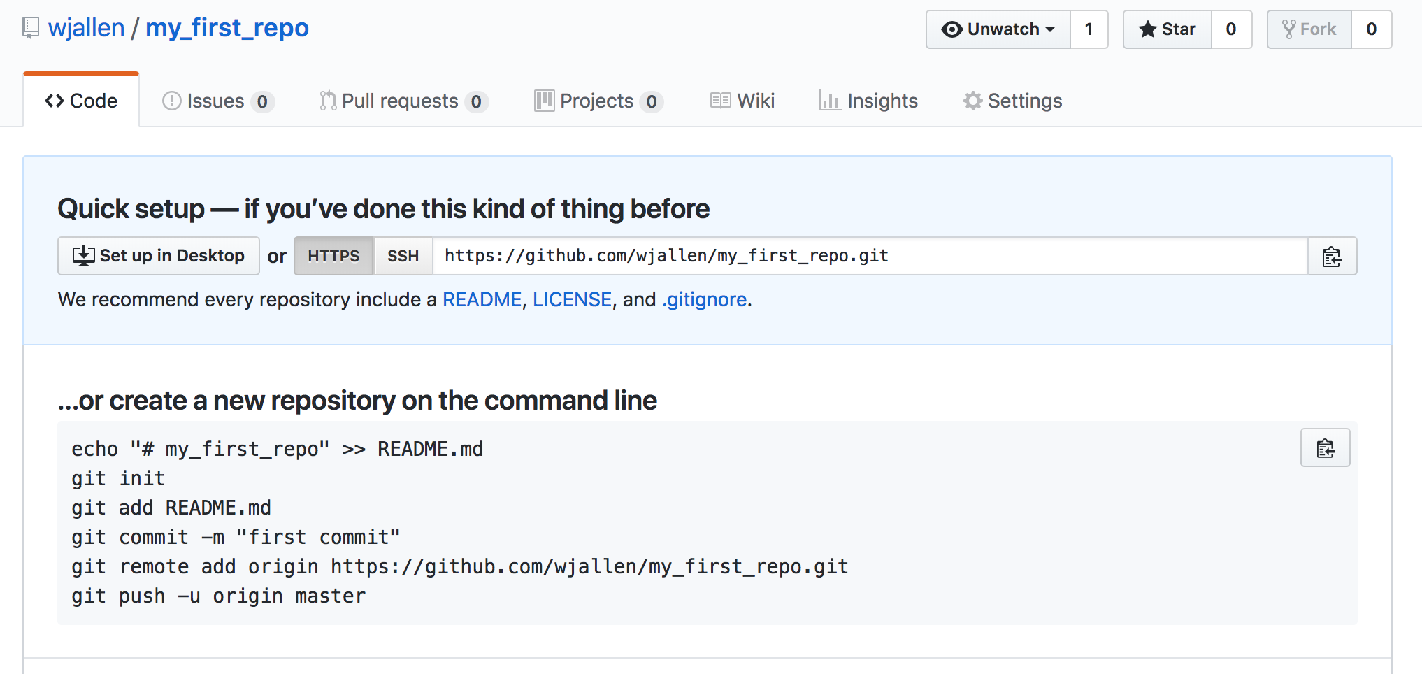 Creating a Repository on GitHub (Step 3)